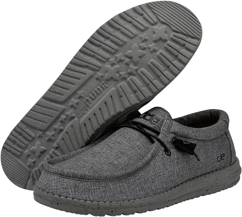 111163200 Hey Dude Wally Stretch Casual Shoes STEEL Size 12 - Like New