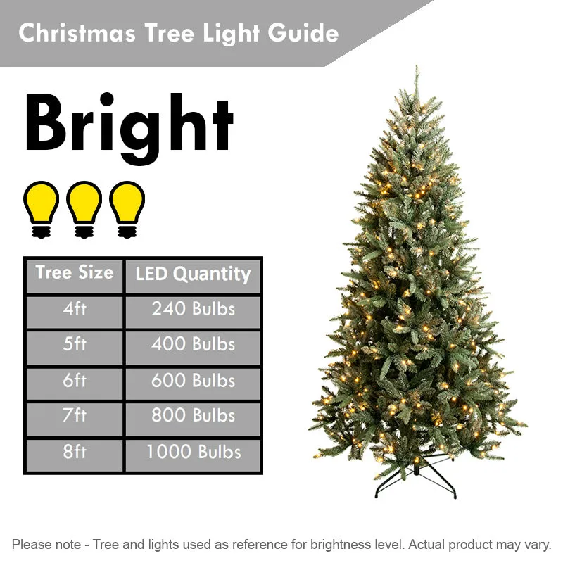 3FT Prelit Artificial Christmas Tree with Fibre Optic LED Lights Holiday Home Xmas Decoration