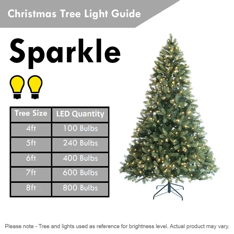 3FT Prelit Artificial Christmas Tree with Fibre Optic LED Lights Holiday Home Xmas Decoration