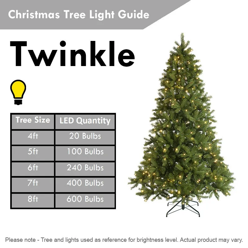 3FT Prelit Artificial Christmas Tree with Fibre Optic LED Lights Holiday Home Xmas Decoration