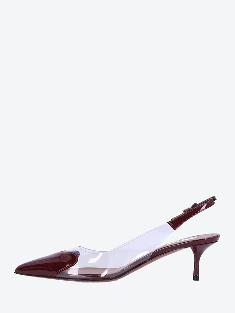 55 patent leather slingbacks