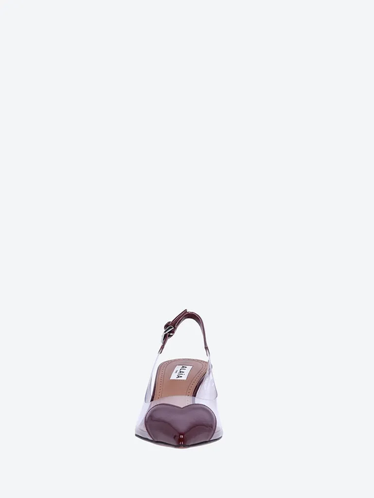 55 patent leather slingbacks