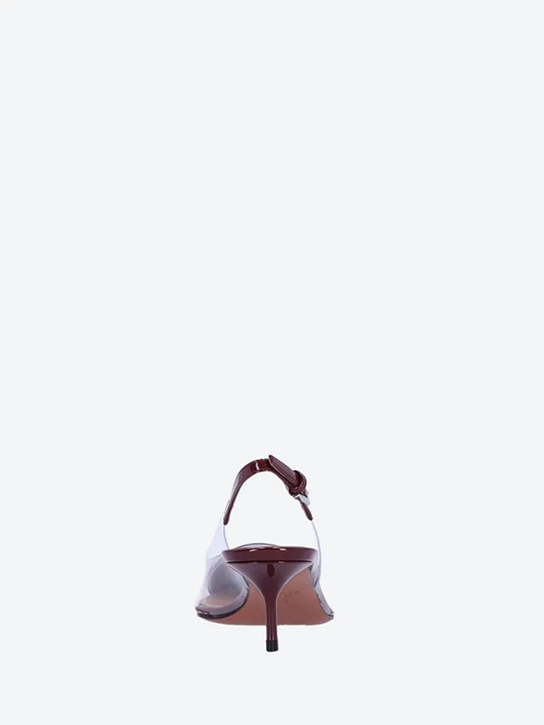 55 patent leather slingbacks