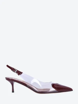 55 patent leather slingbacks