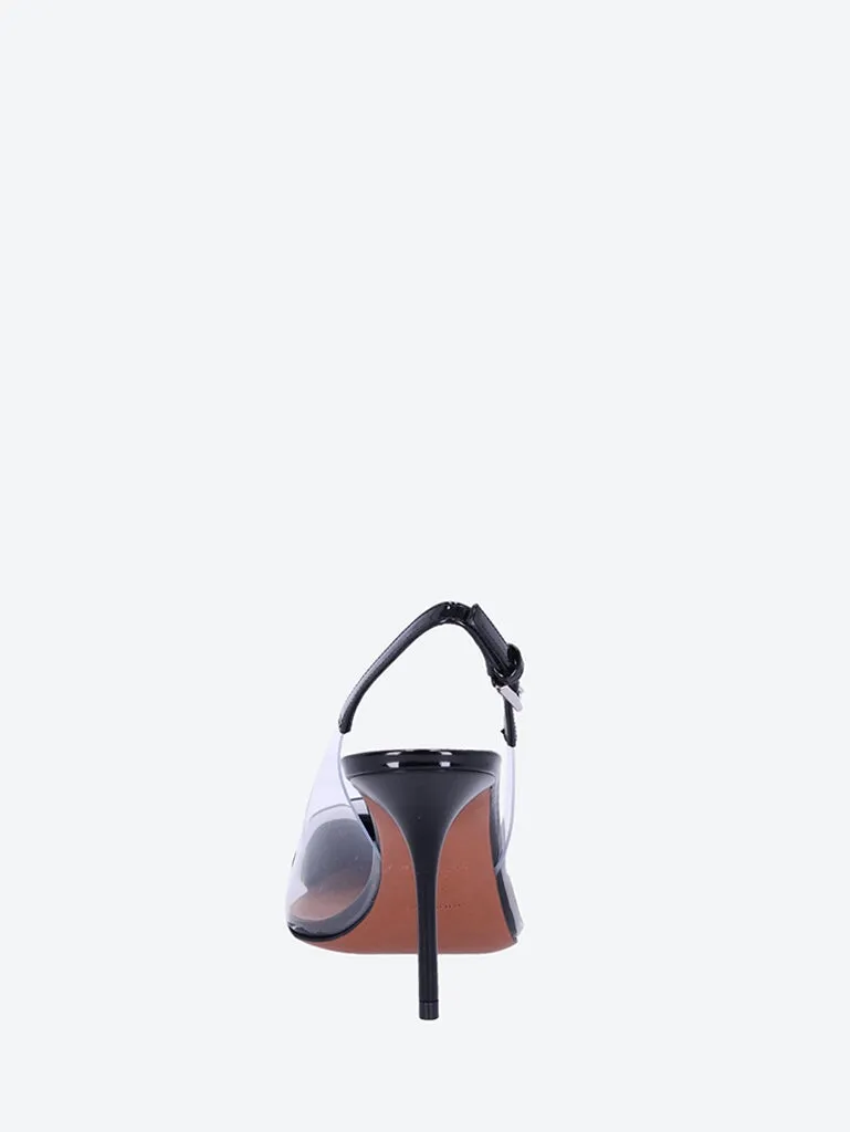 90 patent leather slingbacks