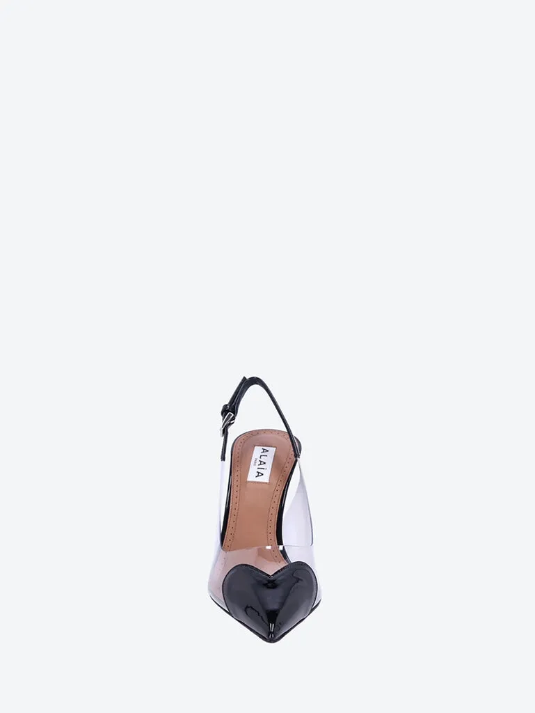 90 patent leather slingbacks