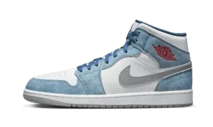 Air Jordan 1 Mid French Blue Fire Red