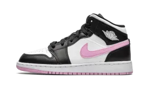 Air Jordan 1 Mid White Black Light Arctic Pink