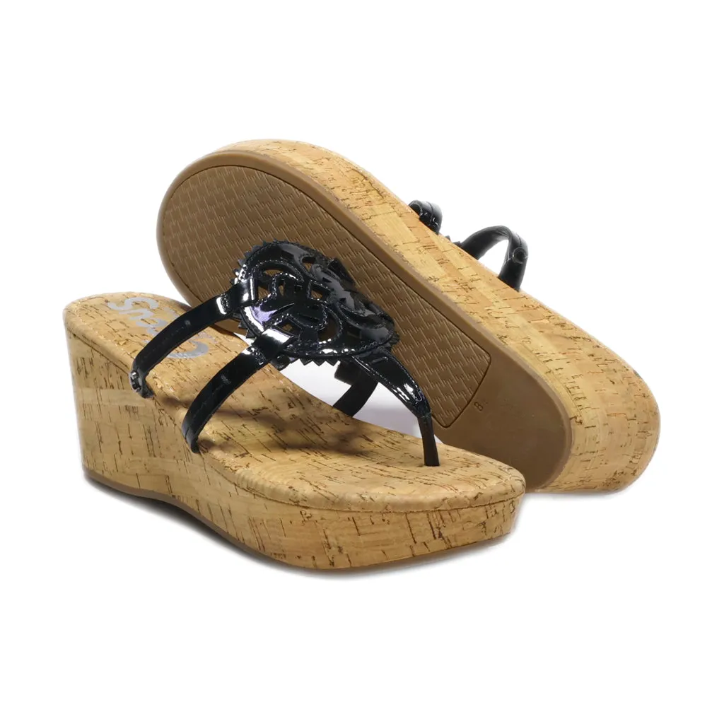 Circus Ny Wedge Sandals Leather Black Colour For Women