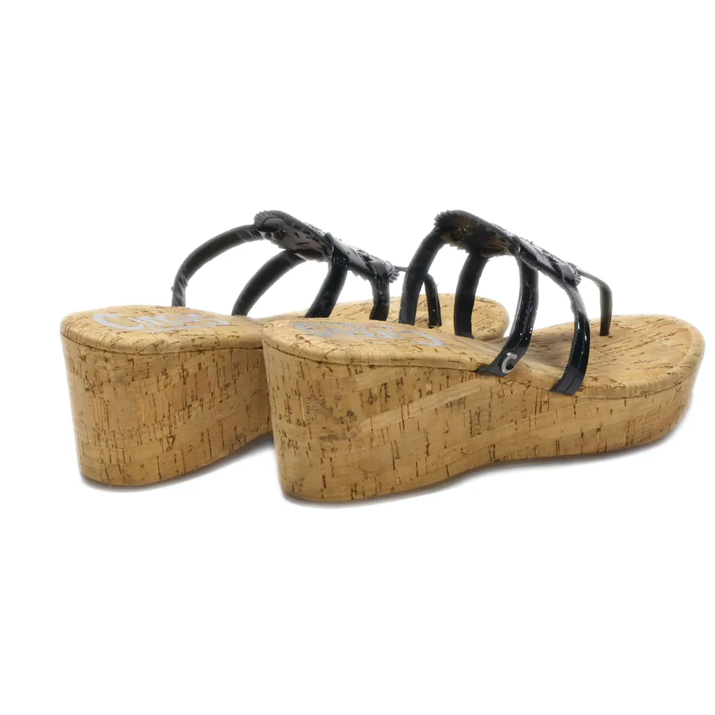 Circus Ny Wedge Sandals Leather Black Colour For Women