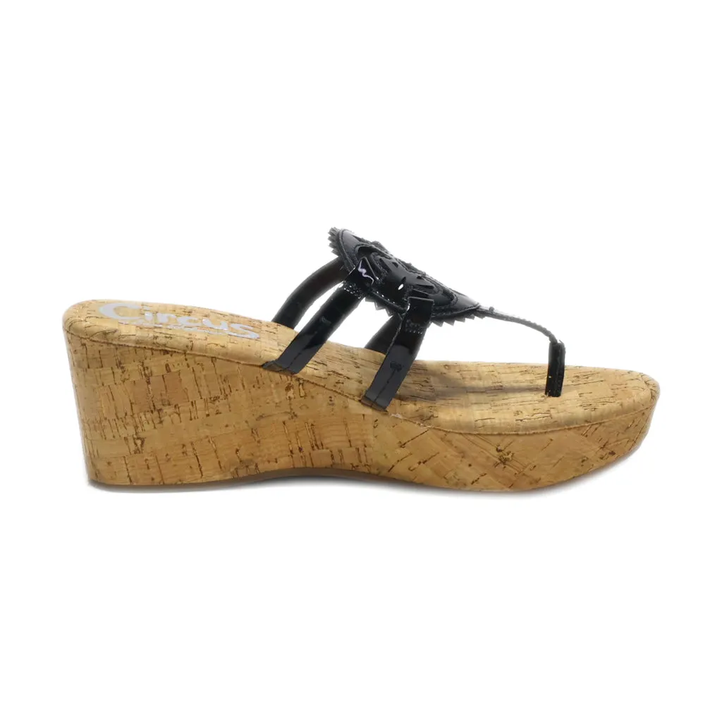 Circus Ny Wedge Sandals Leather Black Colour For Women