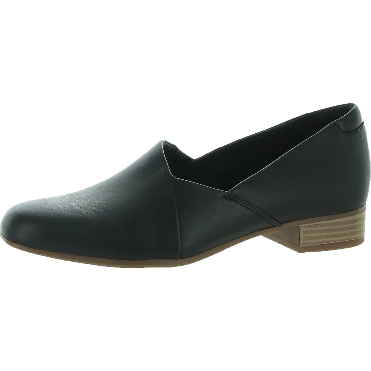 Clarks Collection Women's Juliet Palm Leather Slip On Stacked Heel Loafer