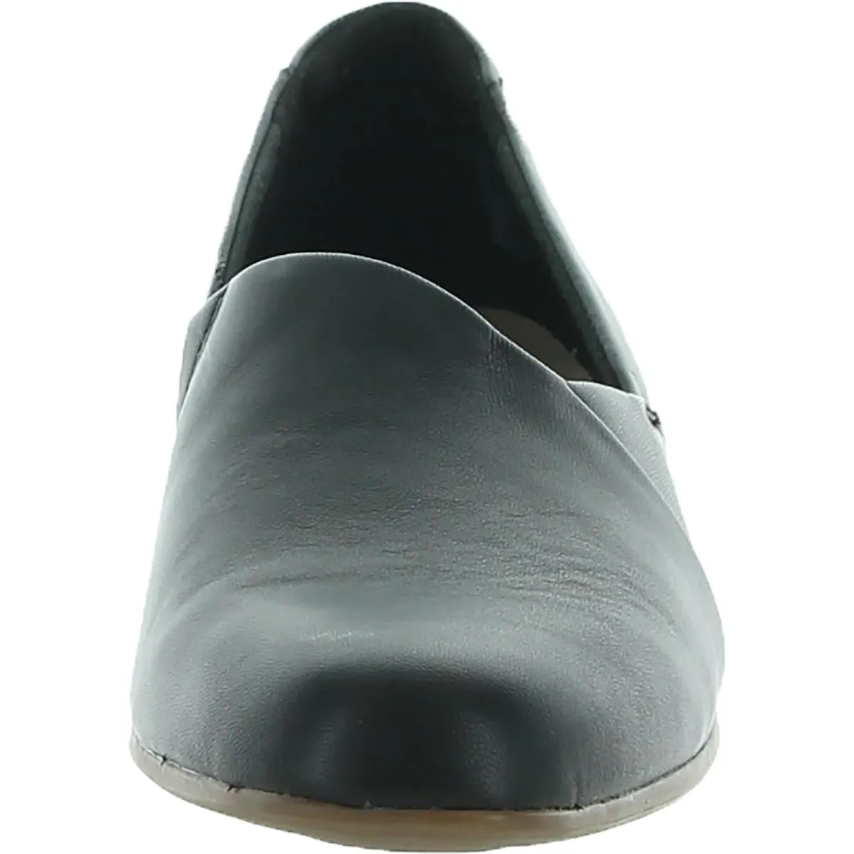 Clarks Collection Women's Juliet Palm Leather Slip On Stacked Heel Loafer