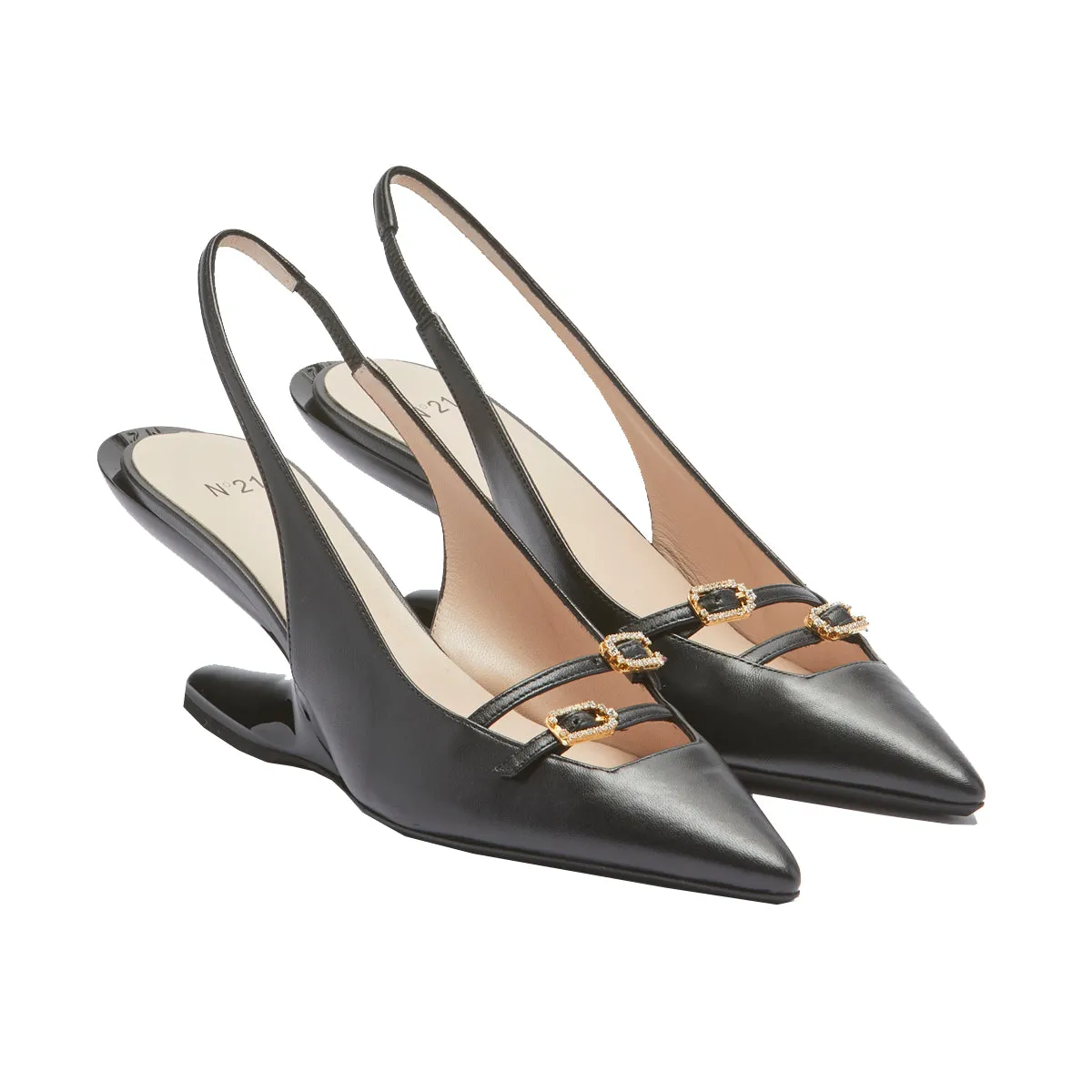 Crystal Embellished 60mm Slingback Pumps
