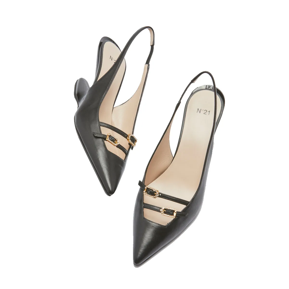 Crystal Embellished 60mm Slingback Pumps