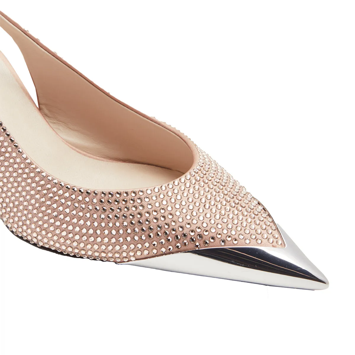 Crystal Embellished Slingback Pumps
