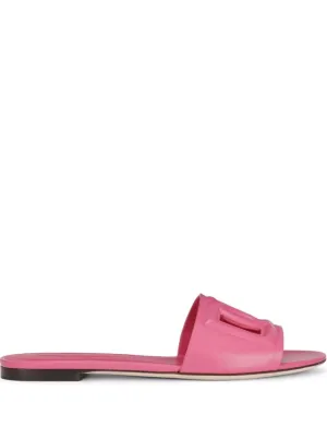 Dolce & Gabbana Calfskin slides with DG logo