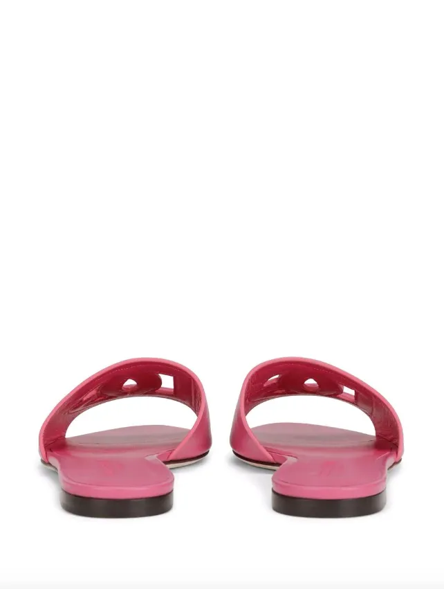 Dolce & Gabbana Calfskin slides with DG logo
