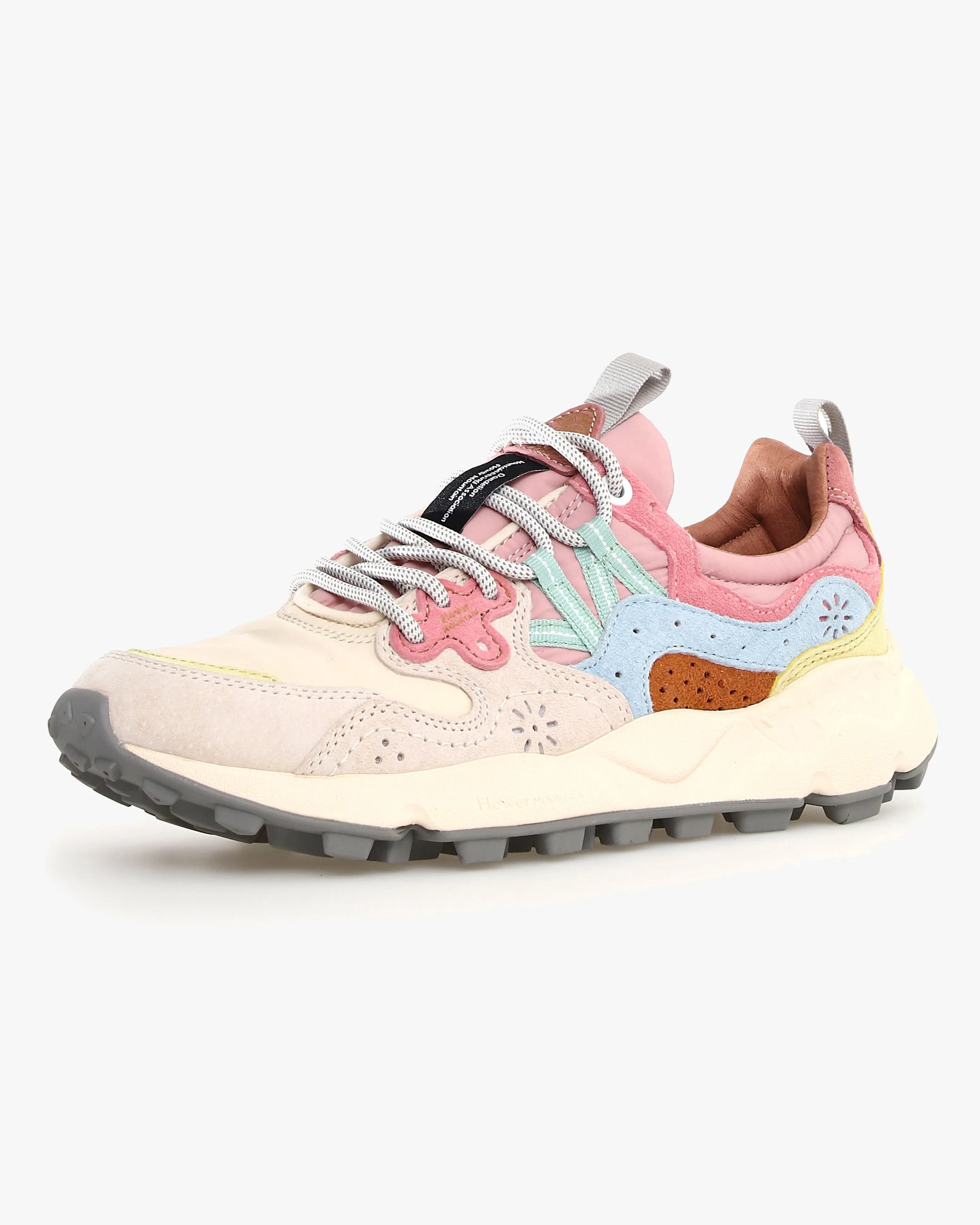 Flower Mountain Womens Yamano 3 Suede & Nylon - Light Brown / Beige / Pink