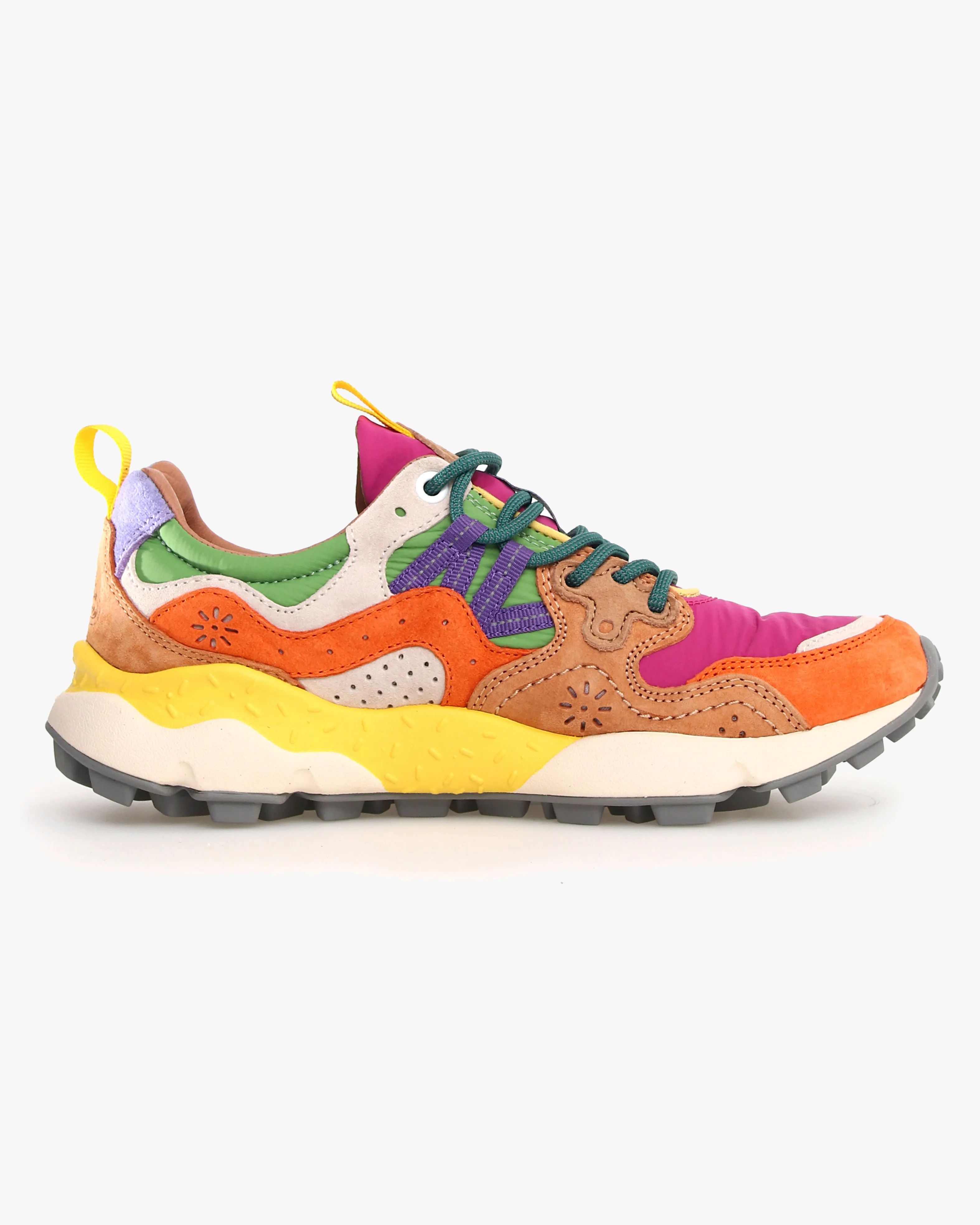 Flower Mountain Womens Yamano 3 Suede & Nylon - Orange / Fuchsia