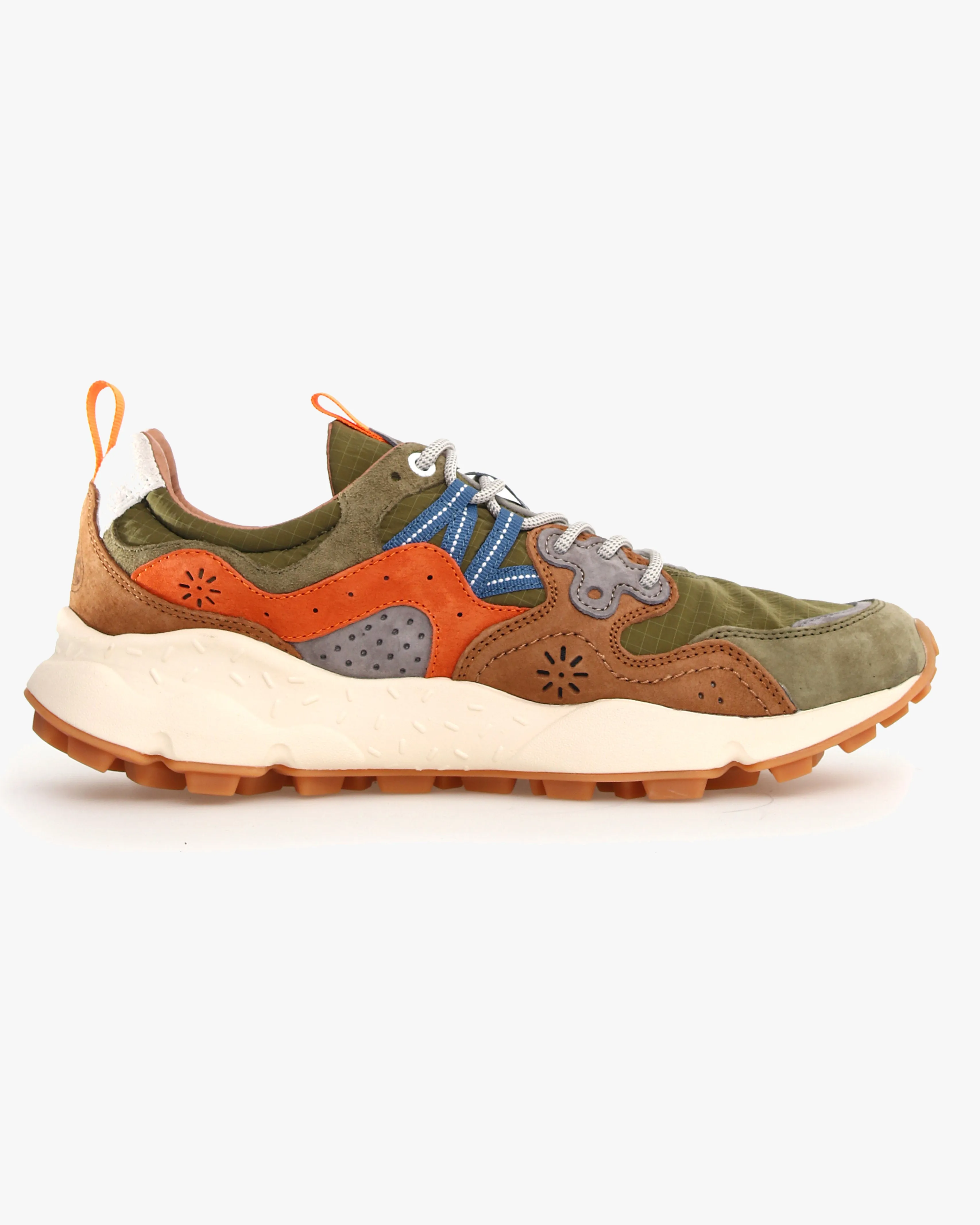 Flower Mountain Yamano 3 Suede & Nylon Ripstop - Military / Brown