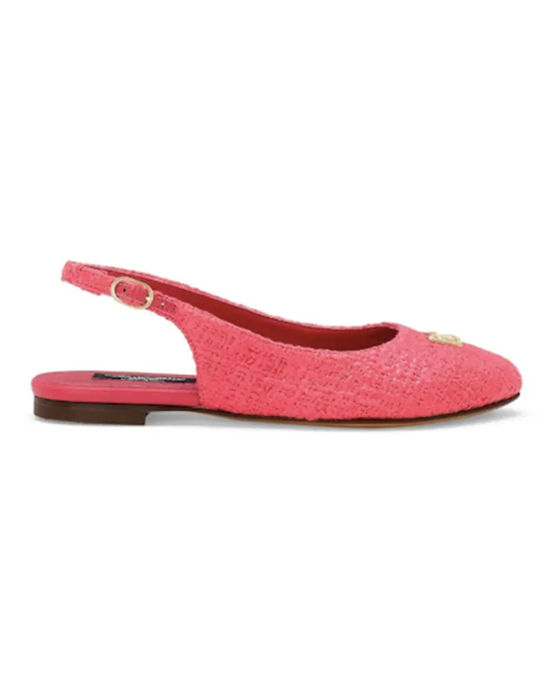 Girls Fuchsia Tweed DG Slingbacks