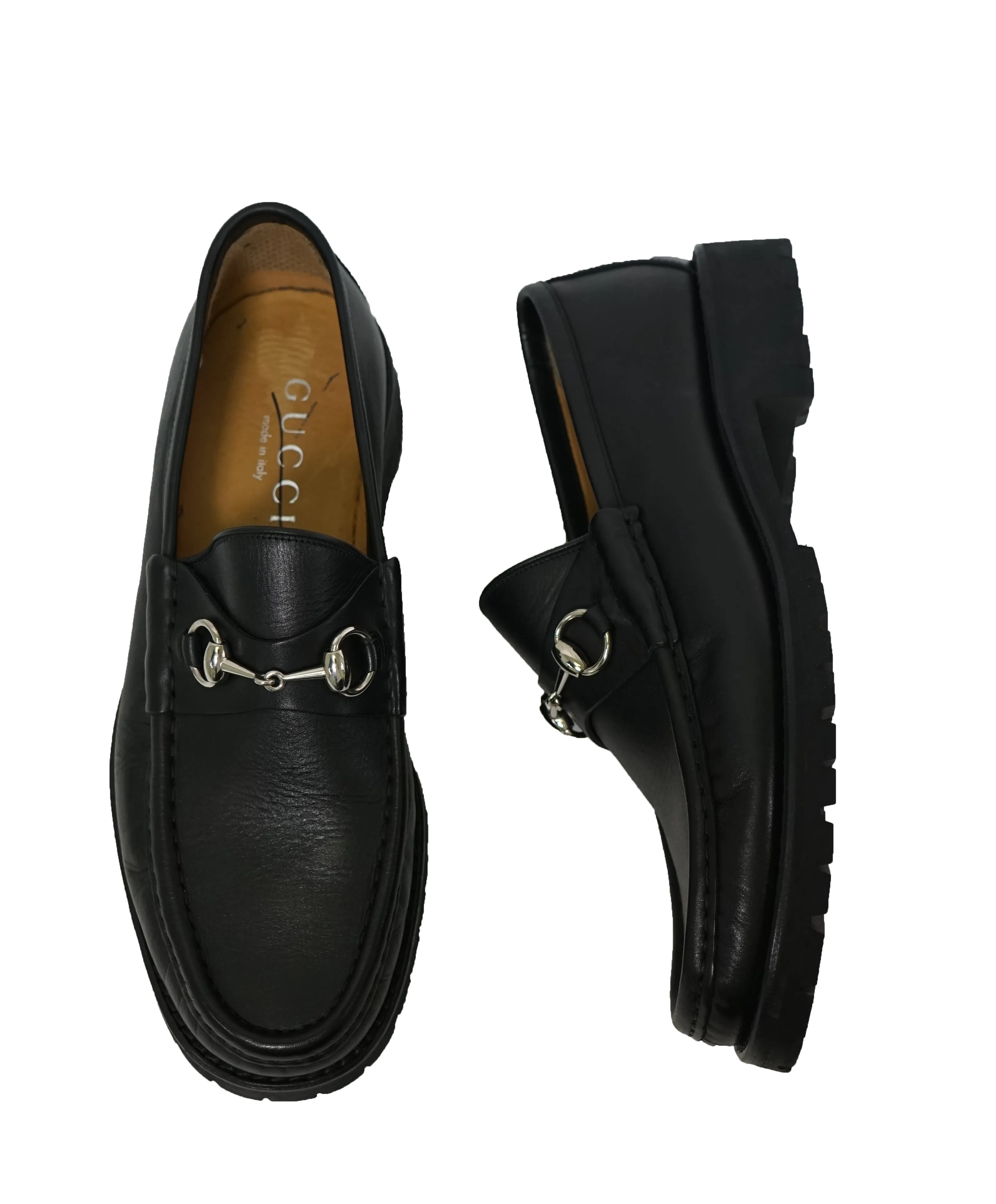 GUCCI - Horse-bit Loafers Black Iconic Style - 10.5