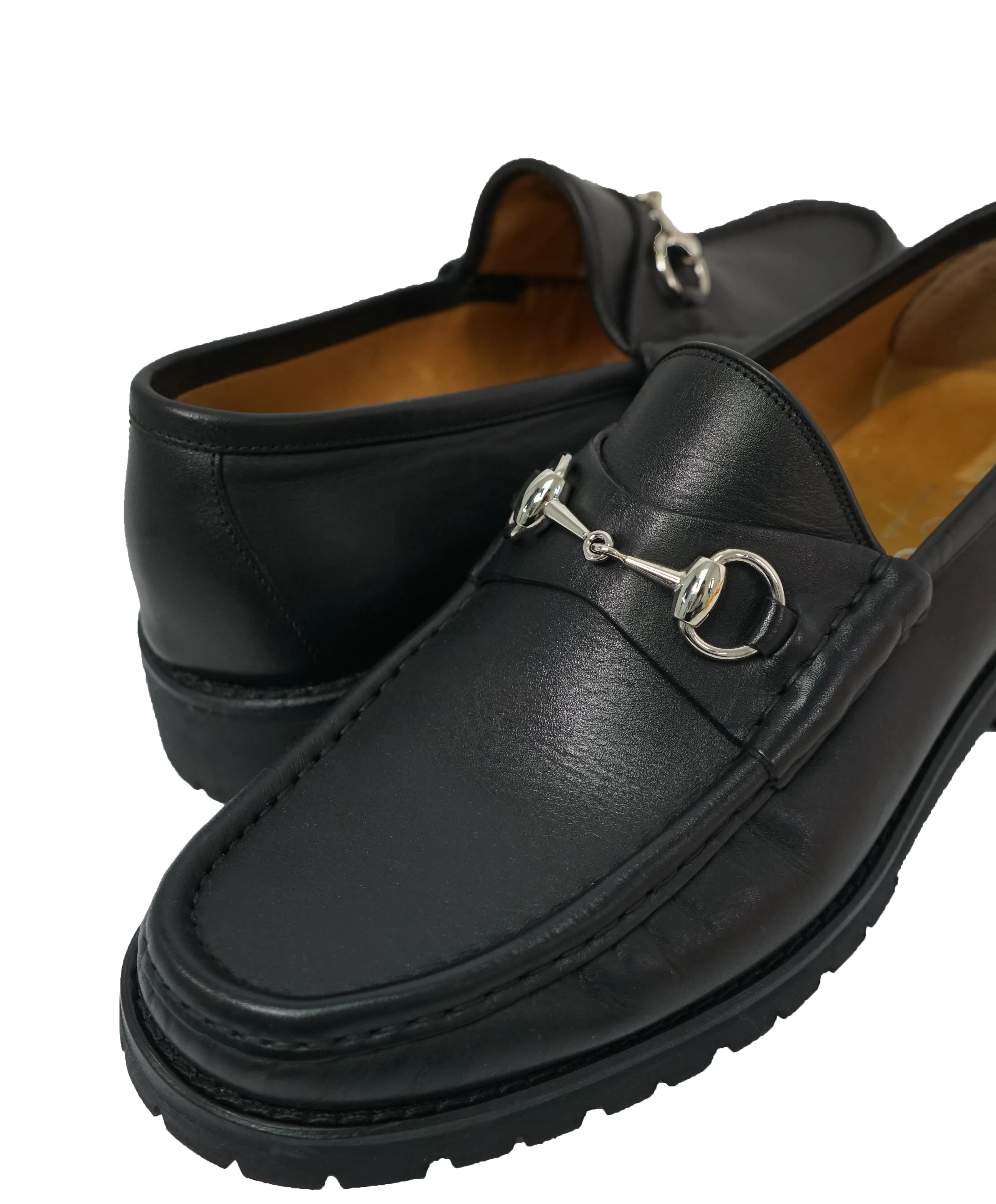 GUCCI - Horse-bit Loafers Black Iconic Style - 10.5