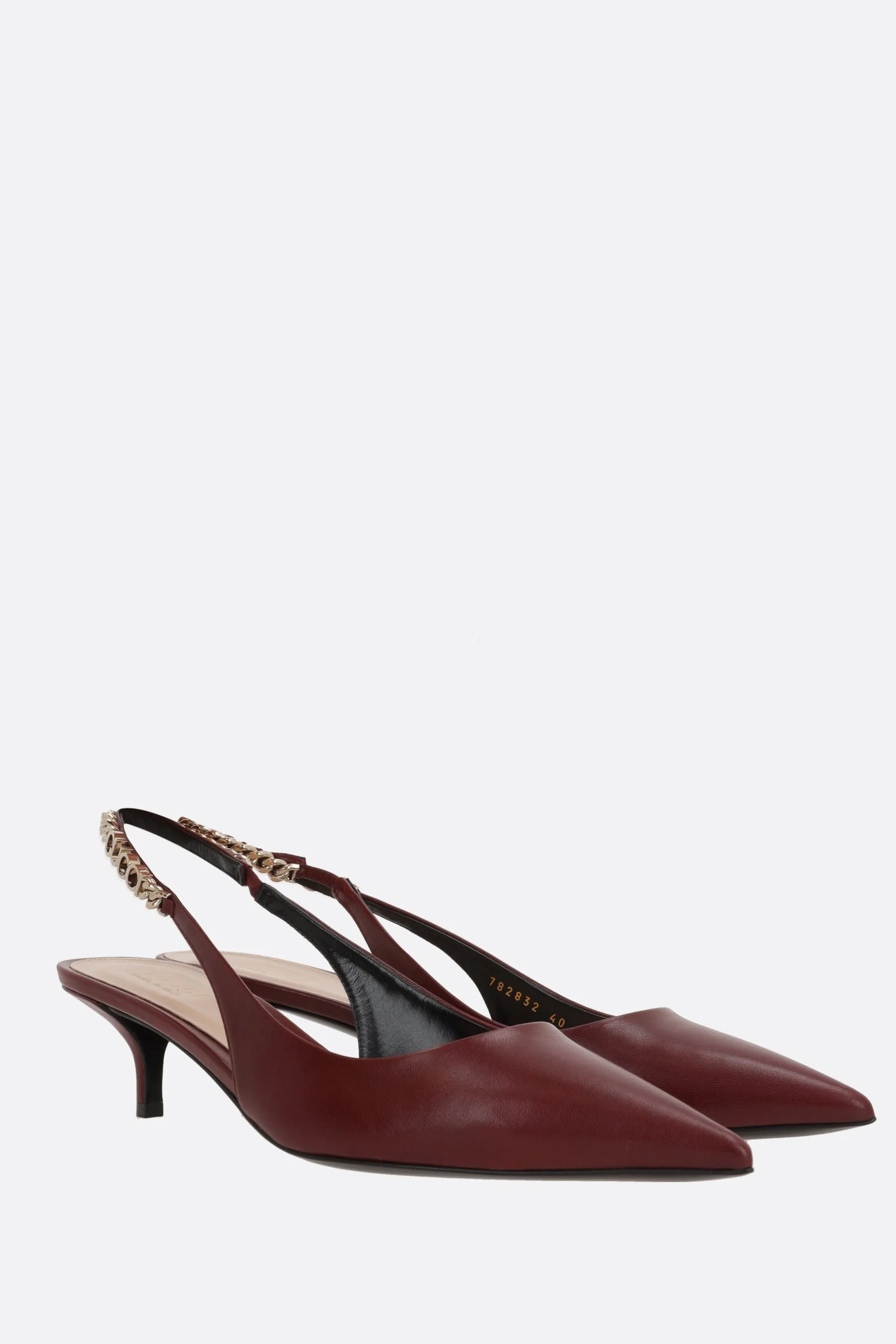 Gucci Signoria Leather Slingbacks