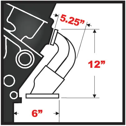 Hedman Hedders Block Hugger Headers - 1.75 in Primary - 3 in Collector - Black Paint - Big Block Chevy - Street Rod 1923-49 - Pair