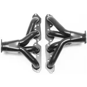 Hedman Hedders Block Hugger Headers - 1.75 in Primary - 3 in Collector - Black Paint - Big Block Chevy - Street Rod 1923-49 - Pair