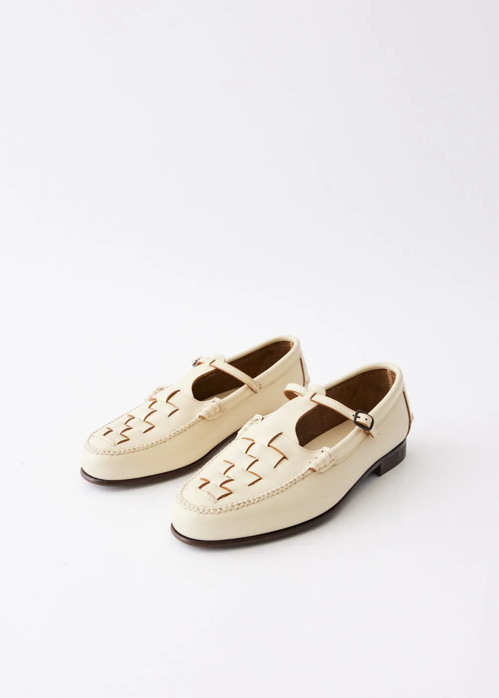 Maqueda Interwoven T-Bar Loafers