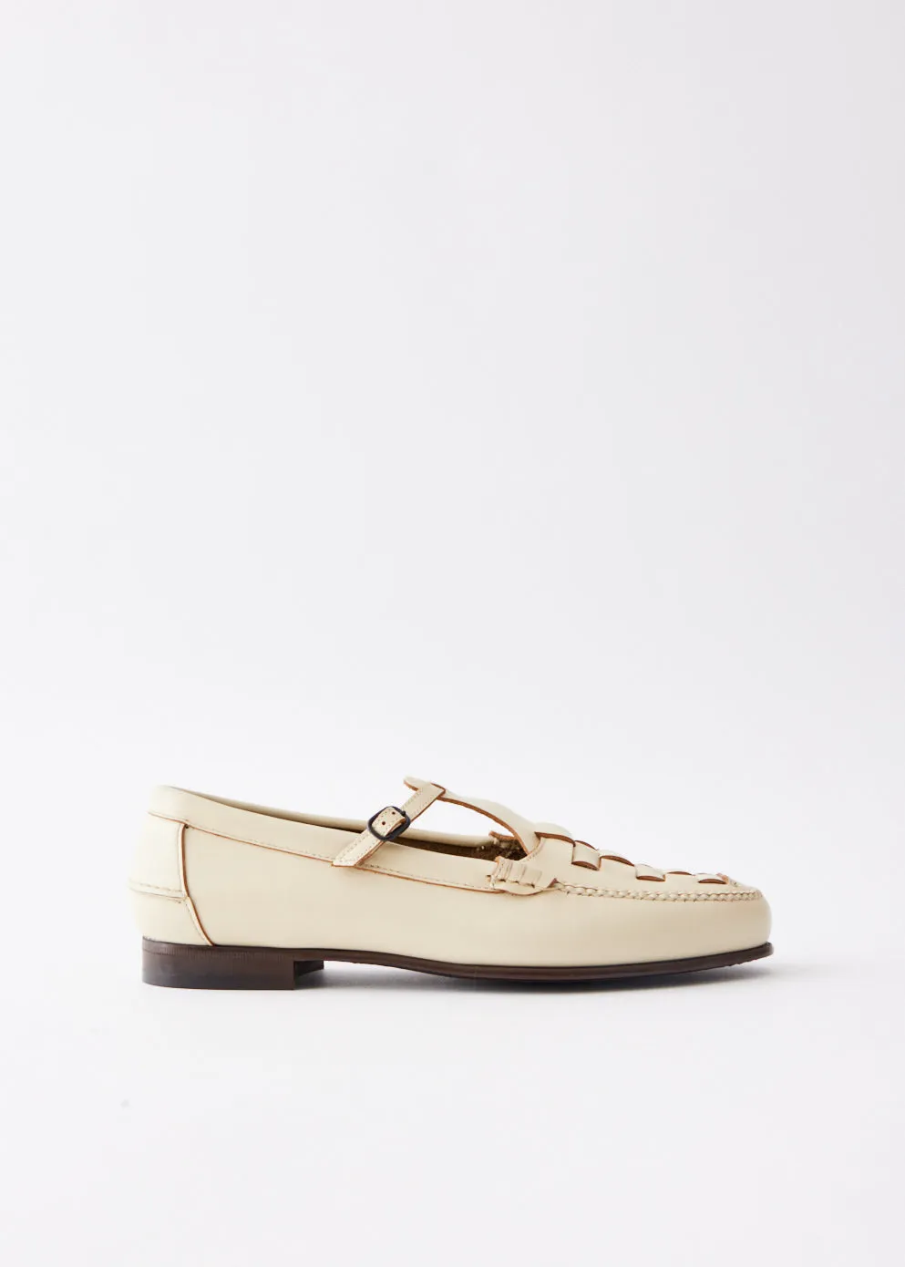Maqueda Interwoven T-Bar Loafers