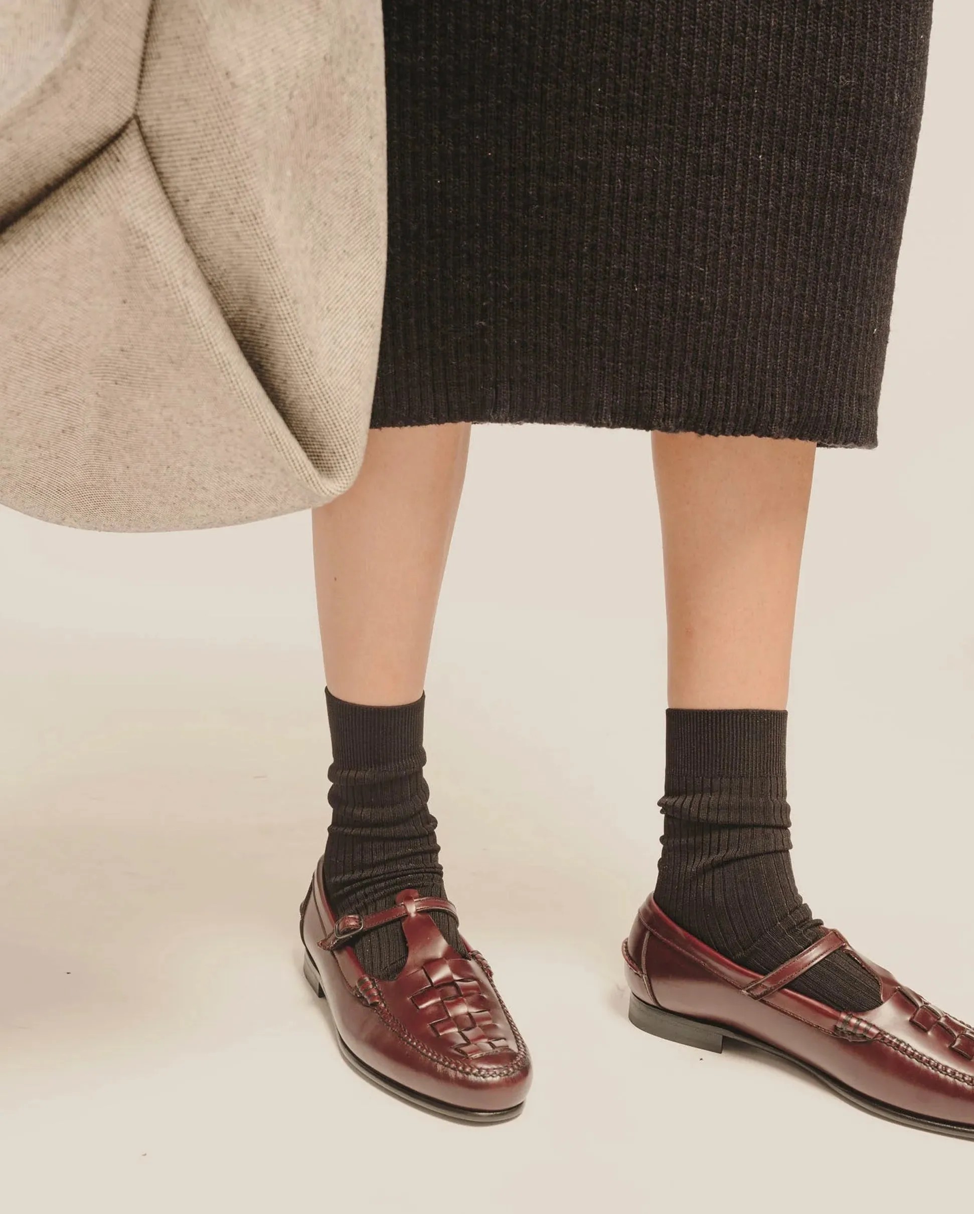 MAQUEDA T-BAR LOAFER / RUSSET