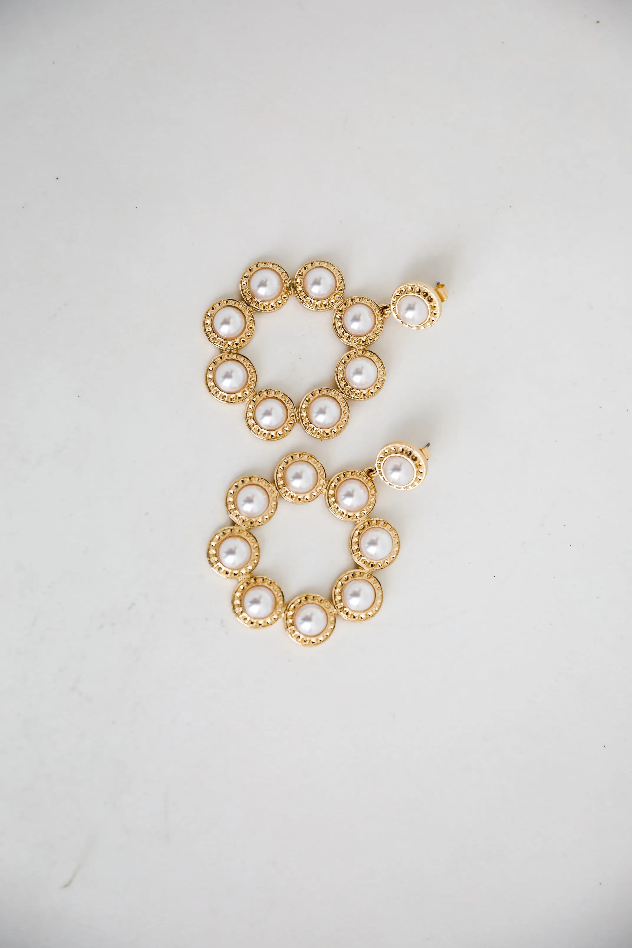Melissa White Pearl Statement Earrings