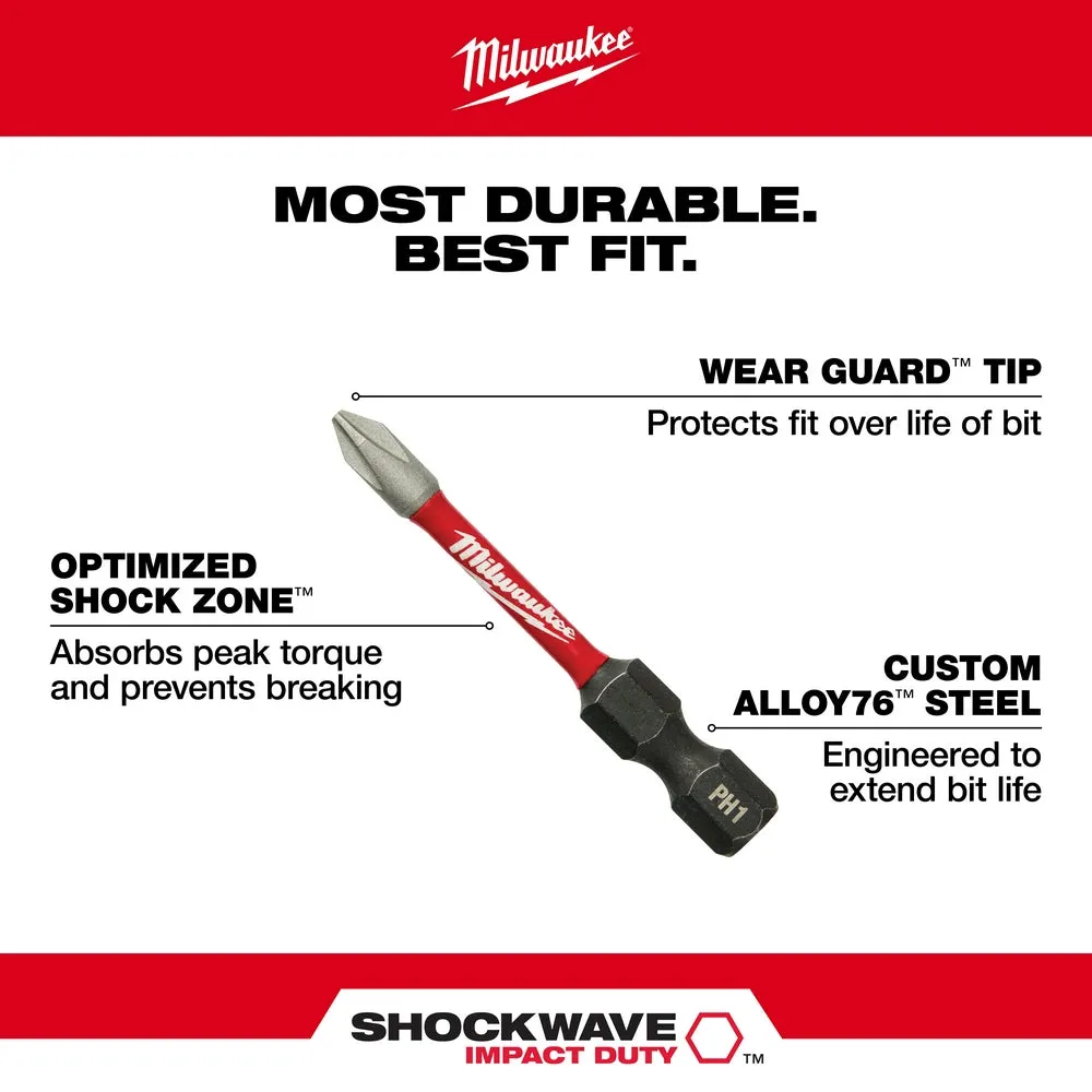 Milwaukee 48-32-4408 Optimized Shockzone Steel Impact Drive & Fasten Set - 26pc