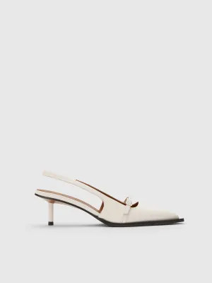 Mira Linen Nappa Slingbacks