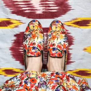Muzungu Sisters x CB Poppy White Print Shoes