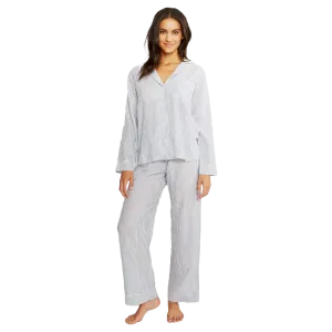 Nautico Stripe Woven Long Pj Set