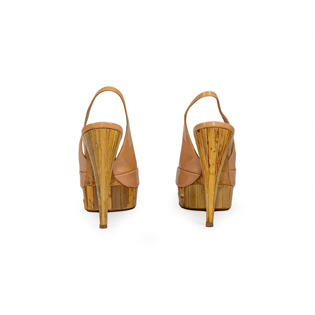 PEEP TOE SLINGBACKS