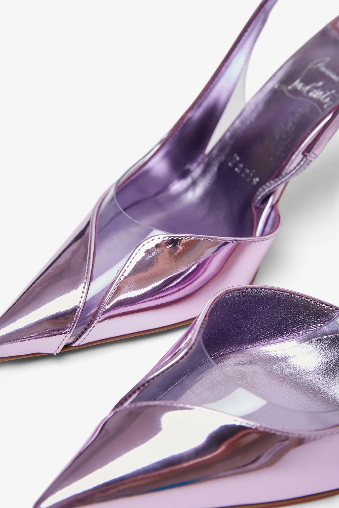 Posticha 80 metallic slingbacks