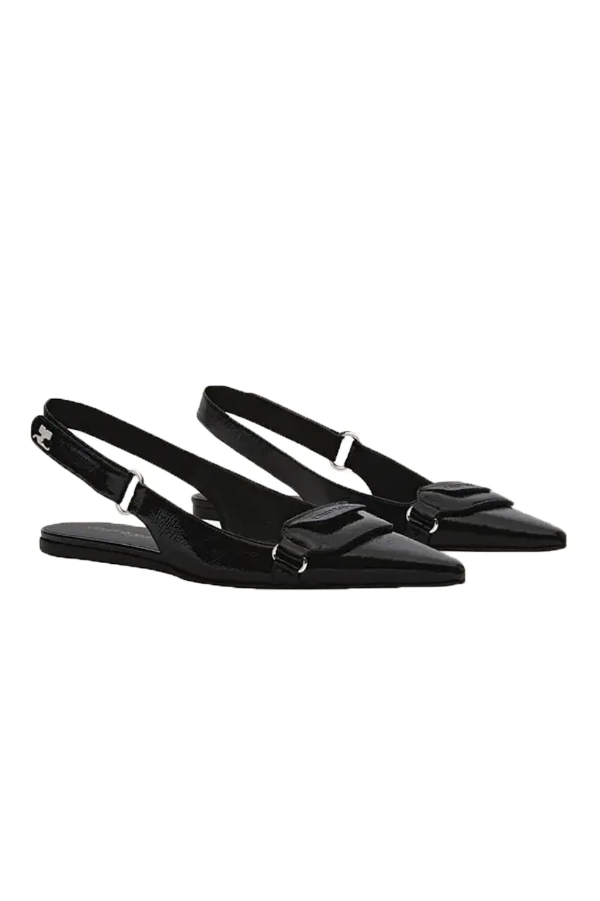 Racer Vinyl Slingbacks