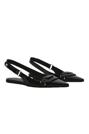 Racer Vinyl Slingbacks