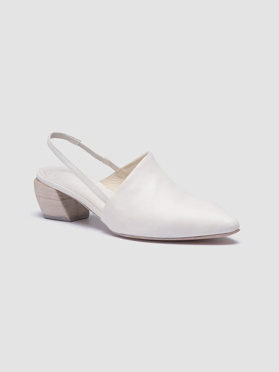 SALLY 029 - White Slingback Sandals