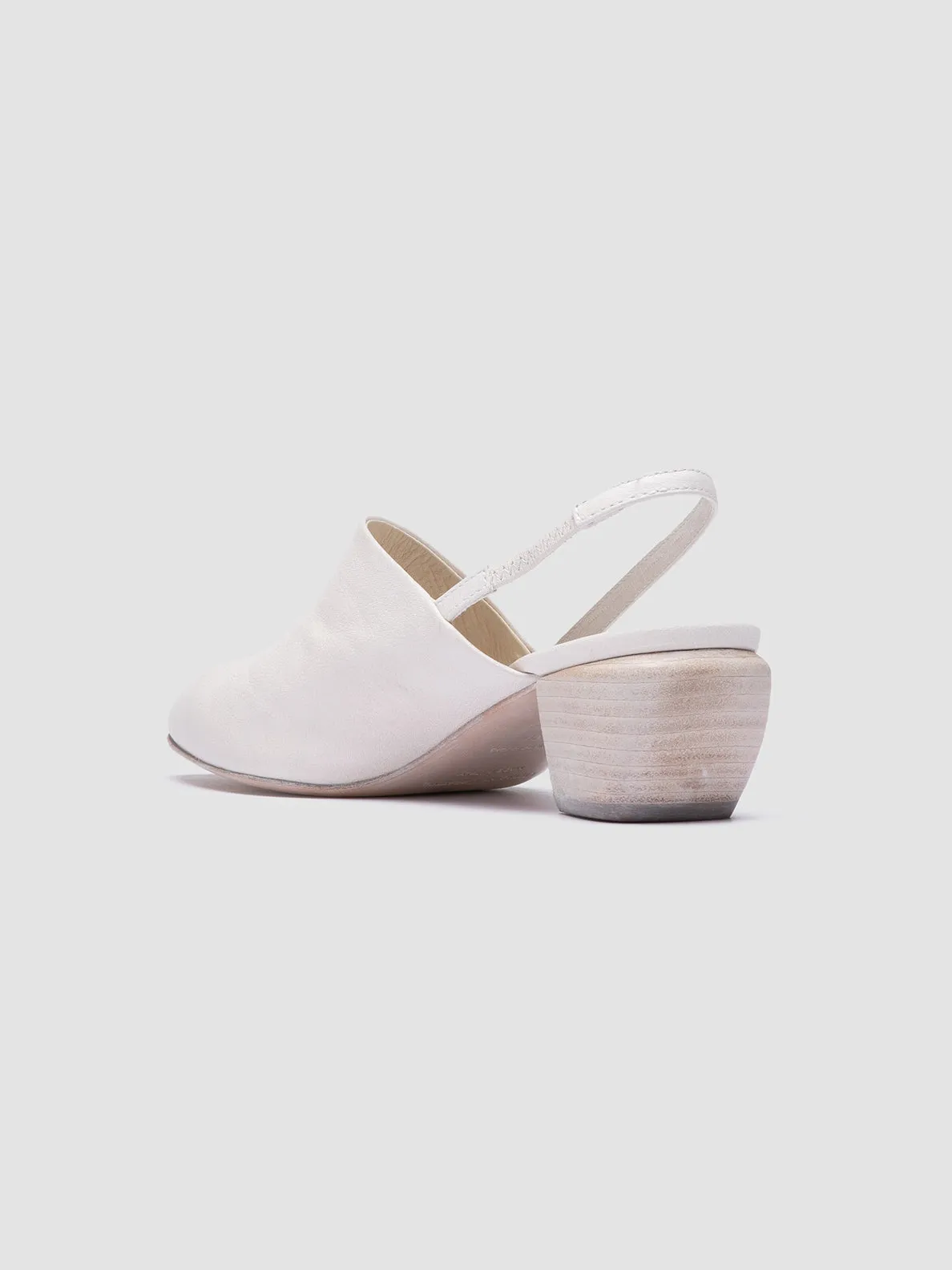 SALLY 029 - White Slingback Sandals