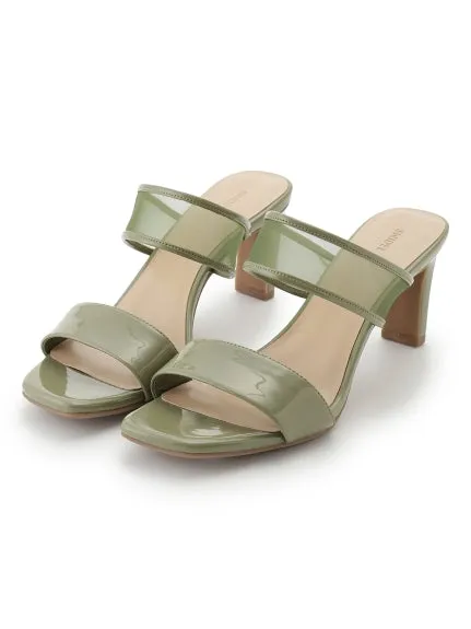 Sheer Slip Heeled Mule Sandals