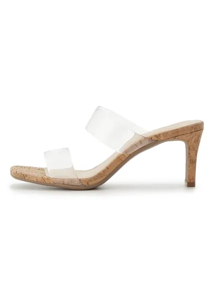 Sheer Slip Heeled Mule Sandals