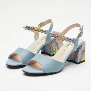 Spring Step Shoes Azura Legendary Sandals Women's Leather Multi Color 2.75" Heel