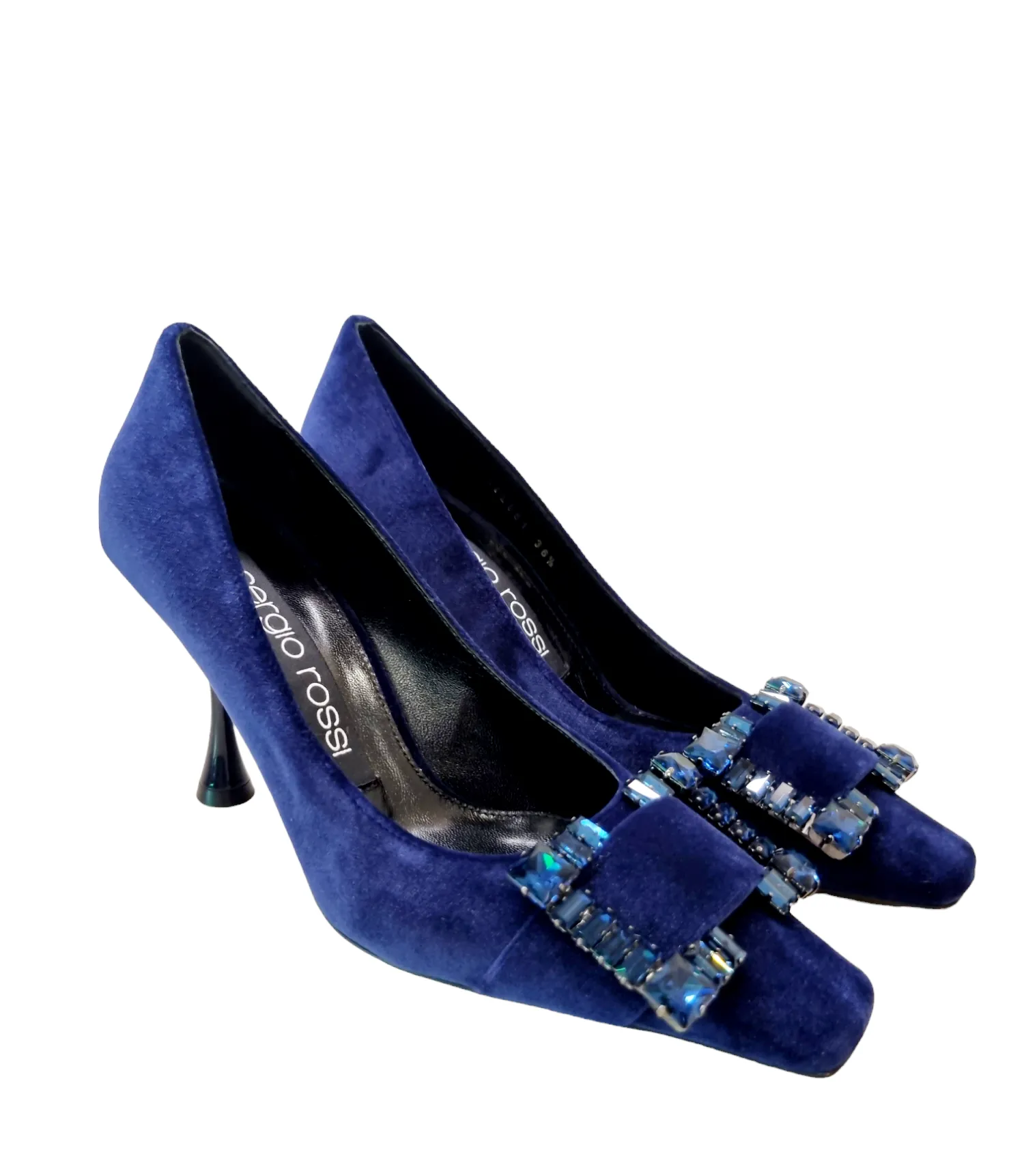 Sr Twenty Navy Velvet Pumps