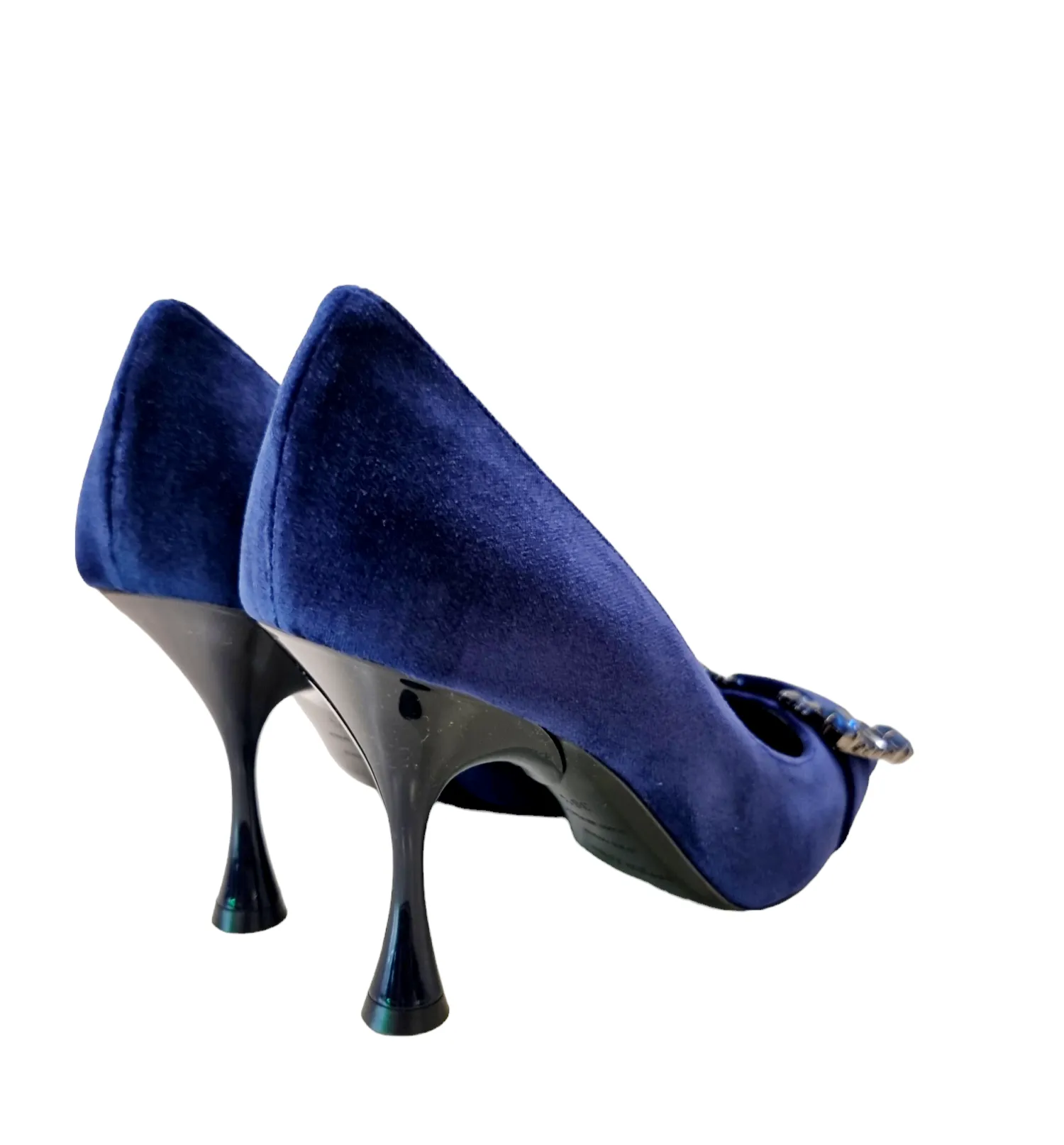 Sr Twenty Navy Velvet Pumps